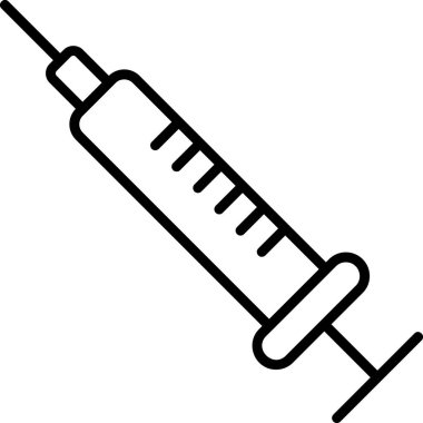 enjeksiyon vektörü ince çizgi simgesi