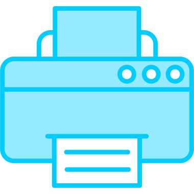 vektör yazıcı simgesi modern illüstrasyon