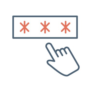 Parola web simgesi, vektör çizim