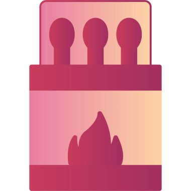 Kibrit. Web simgesi basit illüstrasyon