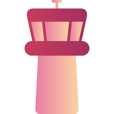 Deniz feneri. Web simgesi basit illüstrasyon