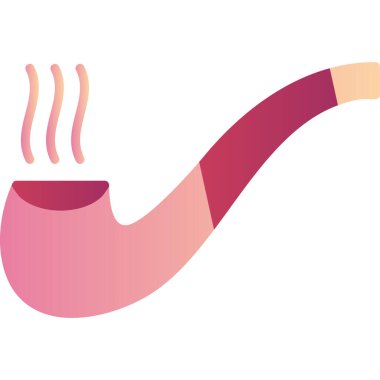 Sigara içiyor. Web simgesi basit tasarım