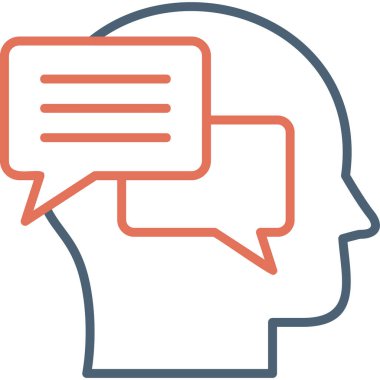 Konuş. Web simgesi basit illüstrasyon