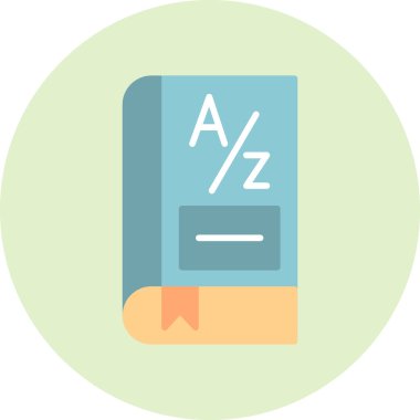 sözlük kitabı. Web simgesi vektör illüstrasyonu