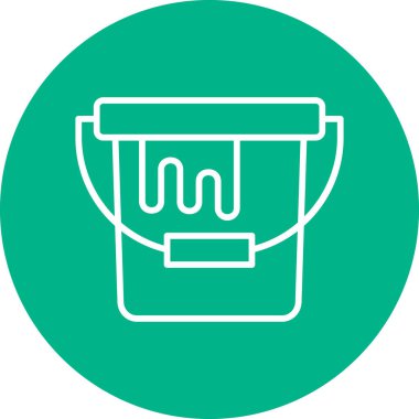 boya kovası simge vektör çizim