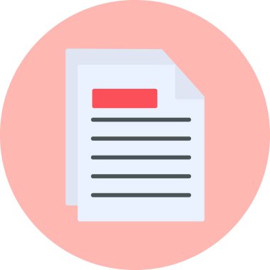 Belge simgesinin vektör illüstrasyonu