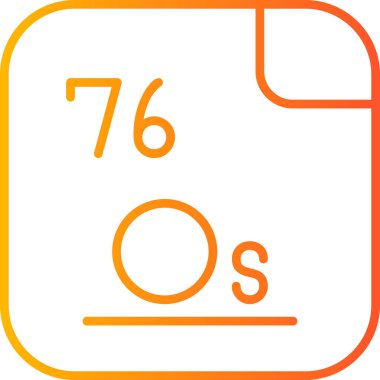 76 Osmium Kimyasal element, Mendeleev Periyodik Tablo simgesi 