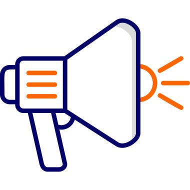 Megafon ikonu vektör illüstrasyonu