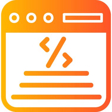 Kodlama. Web simgesi basit tasarım