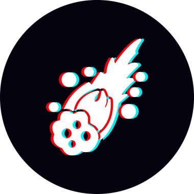 cartoon art illustration of falling down Meteor