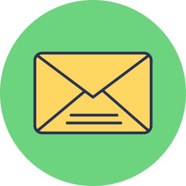 Mektup. Web simgesi basit illüstrasyon