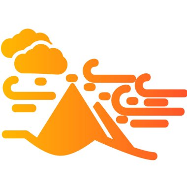 Kum fırtınası ikonu vektör çizimi