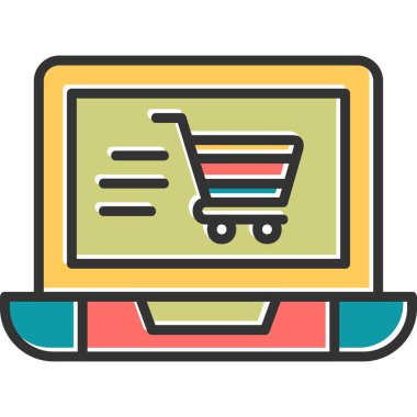 Ticaret konsepti simgesi, vektör illüstrasyonu basit tasarım