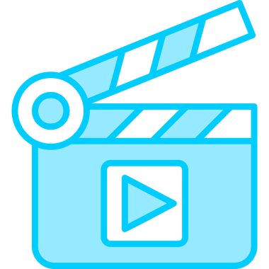 Film. Web simgesi basit illüstrasyon