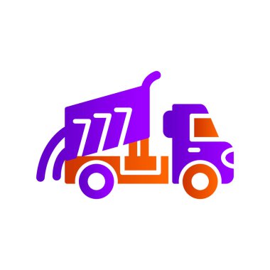 Kamyon soyut simge vektör çizimi