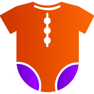 Gömlek ikonu. Kıyafet vektör logosunun basit çizimi.