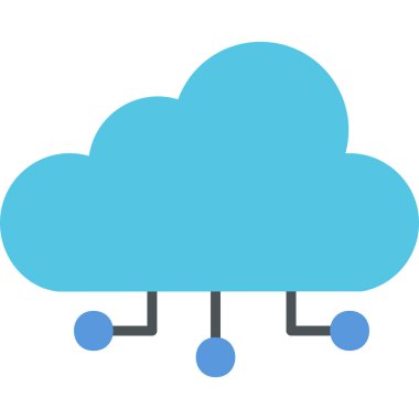 vector cloud technology icon illustration