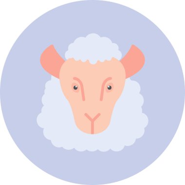 Koyun ağı simgesi basit illüstrasyon