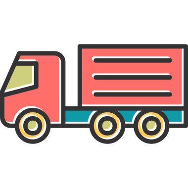 Kamyon soyut simge vektör çizimi