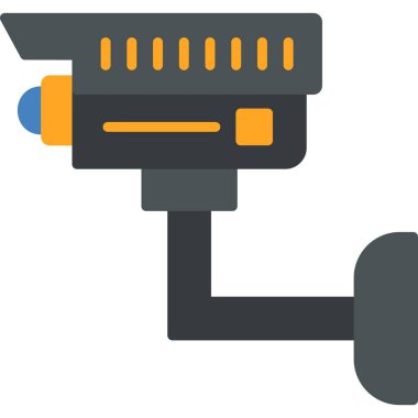 CCTV kamera simgesi, vektör illüstrasyonu basit tasarım