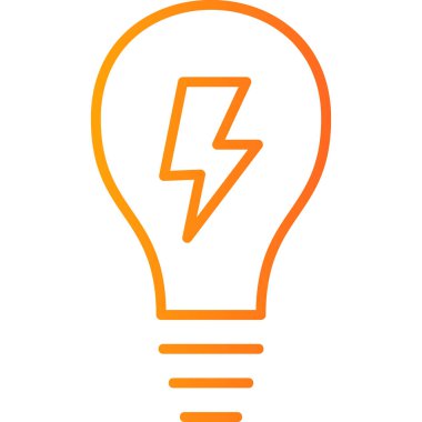 Ampul simgesi, fikir kavramı web illüstrasyonu