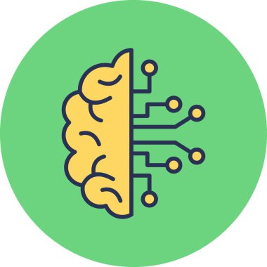  Beyin ikonu. Basit resimleme