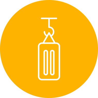 Boks çantası modern simge, vektör illüstrasyonu