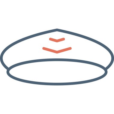 Pilot kaptan şapka illüstrasyon, havacılık mesleği simgesi 