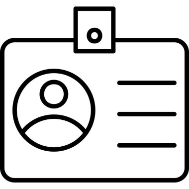 Kimlik kartı. Basit resimleme