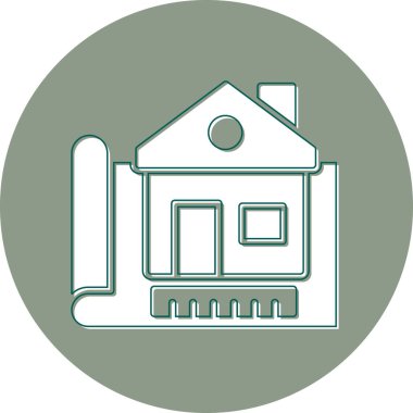 Bir ev simgesinin soyut vektör illüstrasyonu