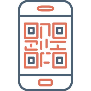 Barkod Web simgesi basit illüstrasyon