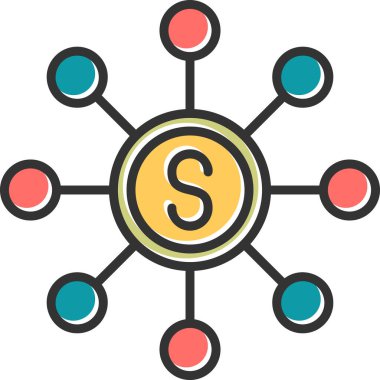 Soyut simge vektör illüstrasyonu pazarlanıyor