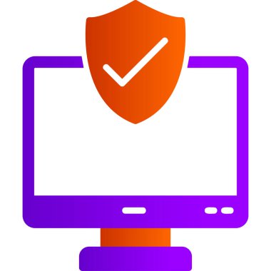 Güvenlik Web simgesi basit illüstrasyon