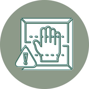 uyarı simgesi simgesi, vektör illüstrasyonu 