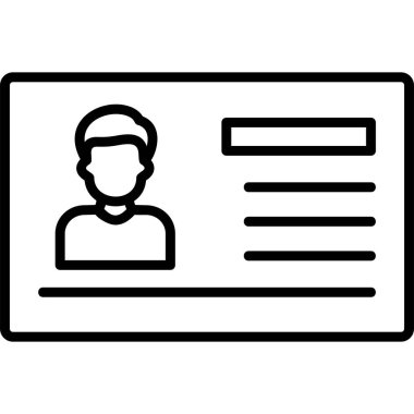 Kimlik kartı. Basit resimleme