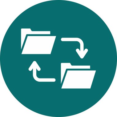 Arkaplanda veri aktarımı düz vektör simgeleri.