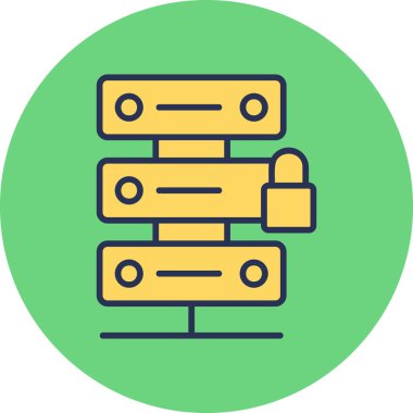 Sunucu. Web simgesi basit illüstrasyon