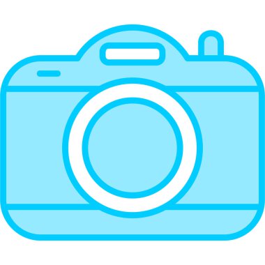 Basit kamera, düz vektör çizimi