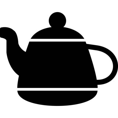 Çaydanlık. Web simgesi basit illüstrasyon