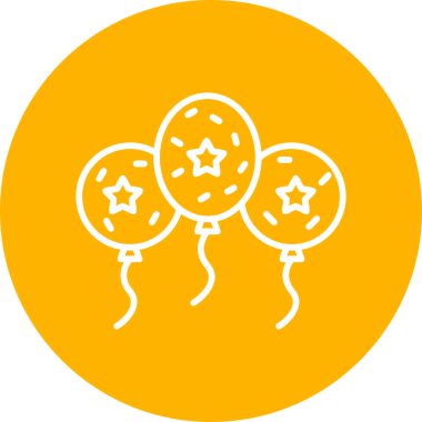 balonlar web simgesi basit illüstrasyon 