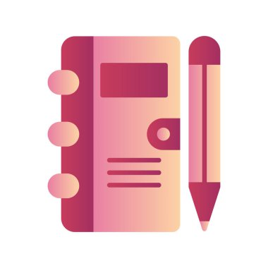 Not defteri web simgesi, vektör çizim