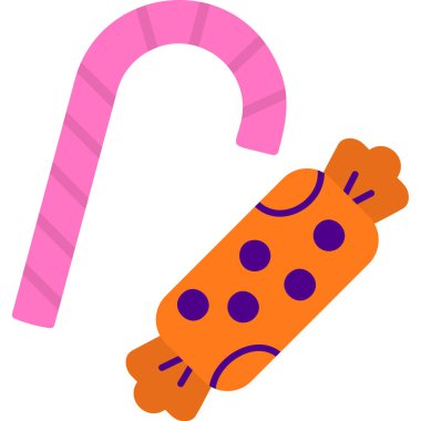 Şeker ikonu. Web için zencefilli çörek vektör simgelerinin düz çizimi