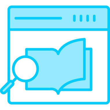 Araştırma kitabı simgesi, modern tasarım illüstrasyonu