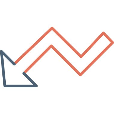 arrow vector icon. style is stroke flat illustration, white background