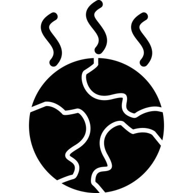 Küresel ısınma modern ikon vektör çizimi