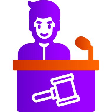 Açık Artırma web simgesi basit illüstrasyon