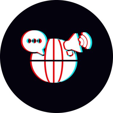 Megafon ikonu vektör illüstrasyonu