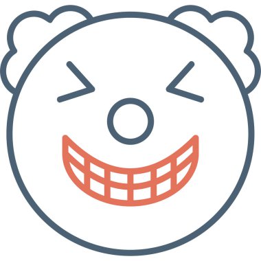 Joker yüz simgesi, vektör illüstrasyonu