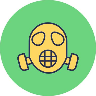 Solunum maskesi. Web simgesi basit tasarım