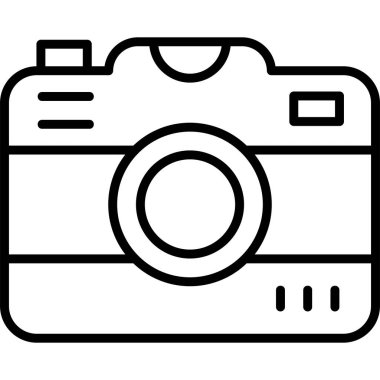 Fotoğraf Kamerası Simgesi. Vektör İllüstrasyonu